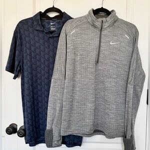 Nike Run Quarter-Zip Pullover & Dry Fit Golf Shirt